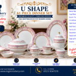 61 Pc Bone China Dinner Set (U750) – Premium Quality, Stylish & Elegant Dinnerware