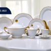 61 Pc Bone China Dinner Set (X853) – Premium Quality, Stylish & Elegant Dinnerware