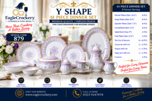 61 Pc Bone China Dinner Set (Y879) – Premium Quality, Stylish & Elegant Dinnerware